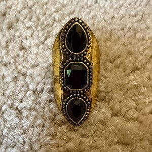 Cool vintage Gold and Black Statement Ring